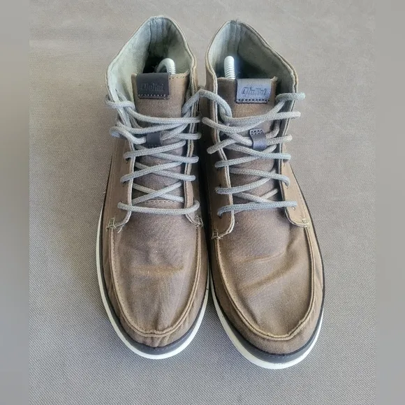 Olukai “Nalukai Kapa” Men's Boots Size M11 Brown Waxed Canvas