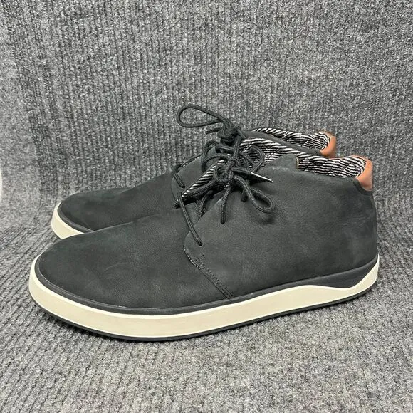 Olukai Papaku ‘ili Black Waterproof Chukka Lace Up Boots Mens Size 14