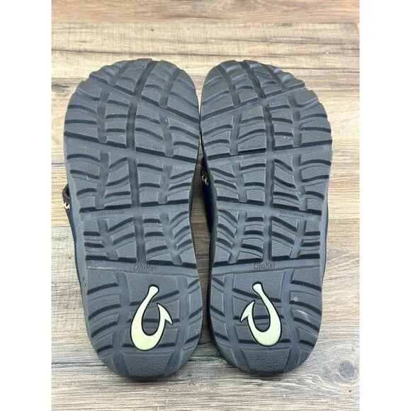 OluKai Pikoi Green Leather Sandal Flip Flop Men's Size 9(42 EU)
