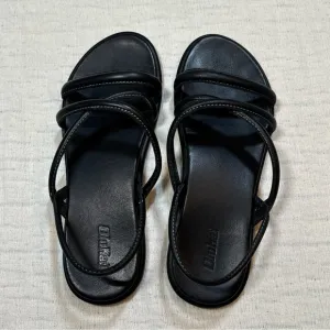 OLUKAI Tiare Women's Strappy Sandals, Leather &amp; Stylish Design, Black Size 9