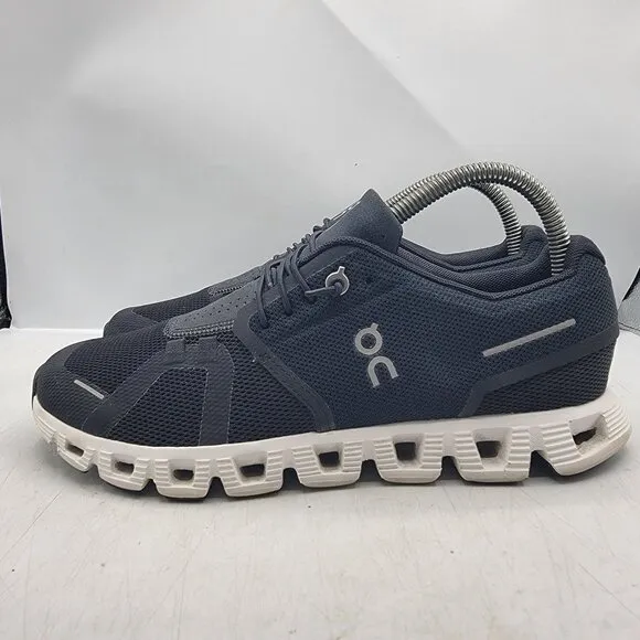 On Cloud 5 Womens 8.5 Black White Athletic Sneaker Shoes Outdoor Casual Running