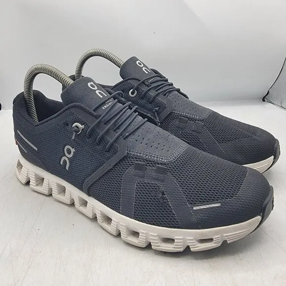 On Cloud 5 Womens 8.5 Black White Athletic Sneaker Shoes Outdoor Casual Running