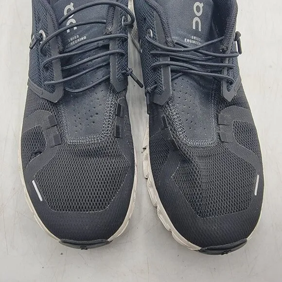 On Cloud 5 Womens 8.5 Black White Athletic Sneaker Shoes Outdoor Casual Running