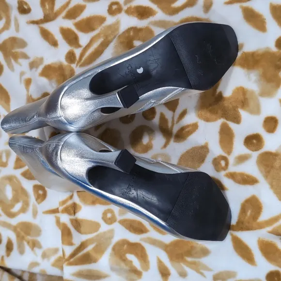 Open Edit Sleek sliver  Ankle Boots