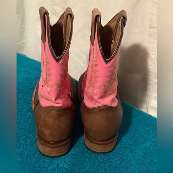 Original Ranchers Kids Sz 12.5 Leather Cowgirl Boots Straight From Texas!