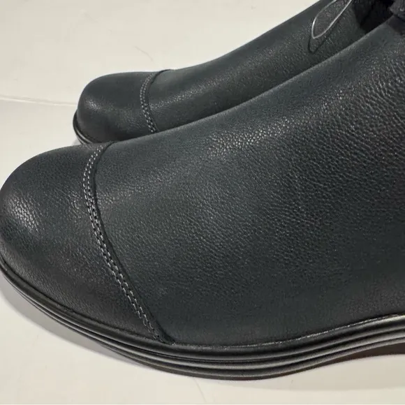 Orthofeet Women's Leather Black Ankle Boots Size 7.5 M