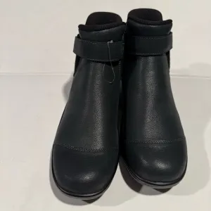 Orthofeet Women's Leather Black Ankle Boots Size 7.5 M