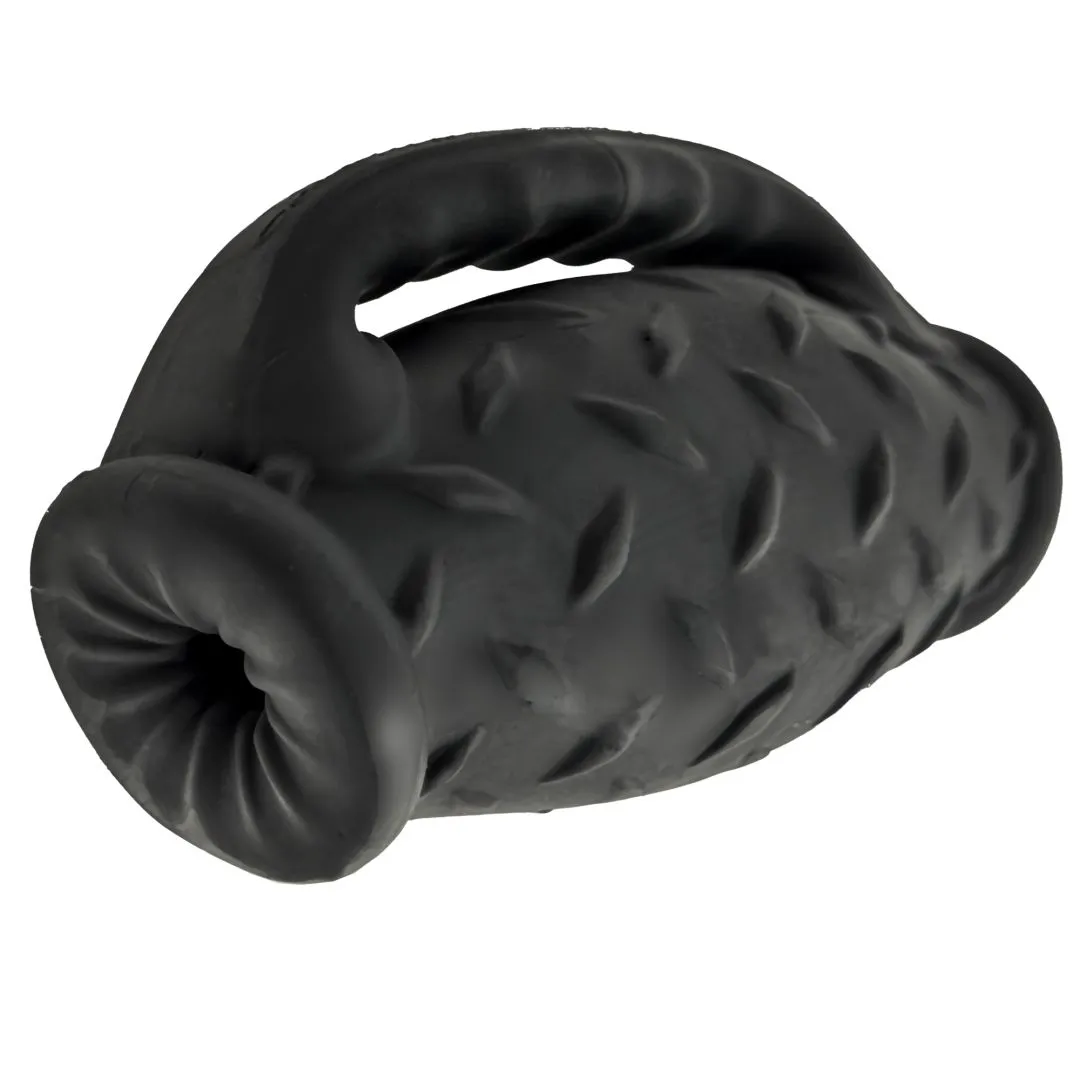 Oxballs Masterjack Double Ended Ultra Squishy Stroker with Handle - Black