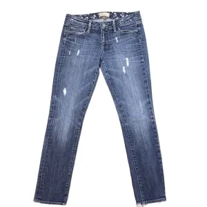 Paige Skyline Ankle Peg Slightly Distressed Blue Denim Jeans Size 27