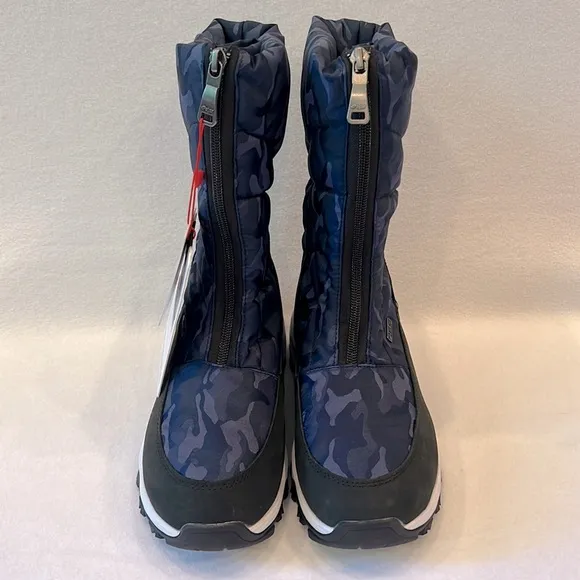 Pajar Tacita Blue Camo Waterproof Front Zip Winter Snow Boots Womens 7-7.5 (38)
