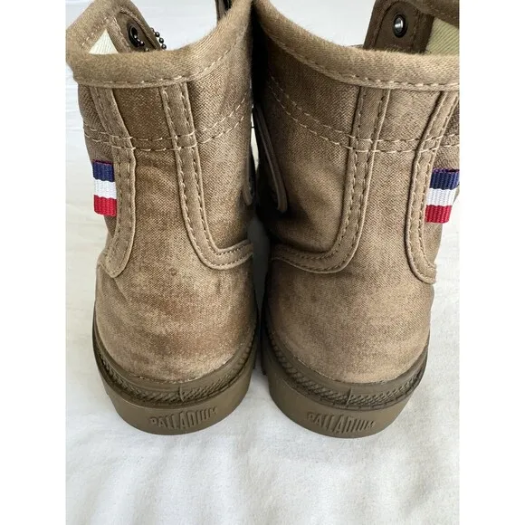 Palladium Pallabrousse LGN Wax Otter Brown M 6 W Size 7.5 Boots 77188 216