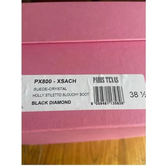 Paris Texas Women's Black Slouchy Stiletto Boots Size 8 Party/Cocktail