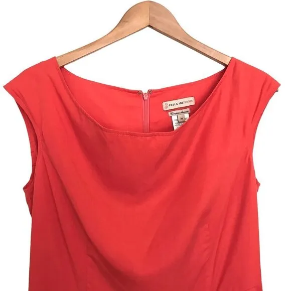 Paul &amp; Joe Sister Aurra Coral Cap Sleeve Tencel Mini Dress