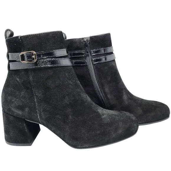 Paul Green Black SuedeLeather Ankle Boots, Women's 5.5