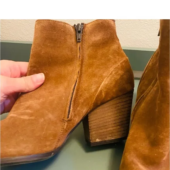 PAUL GREEN Brown Chestnut Suede Jada Tassel Ankle Boots