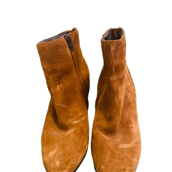 PAUL GREEN Brown Chestnut Suede Jada Tassel Ankle Boots