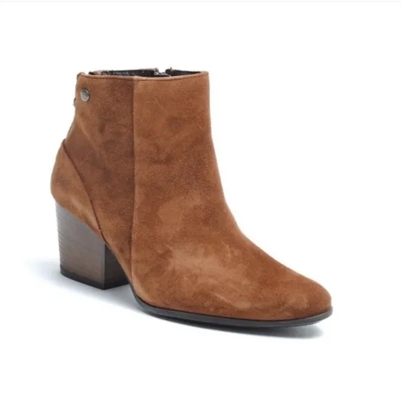 PAUL GREEN Brown Chestnut Suede Jada Tassel Ankle Boots