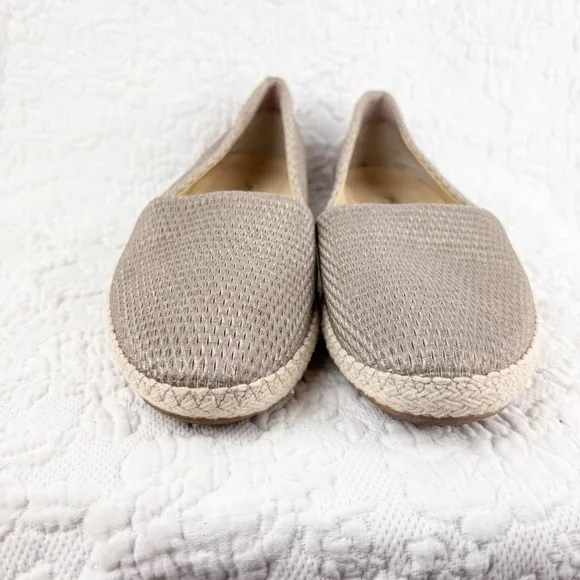 Paul Green Layla Taupe Beige Leather Espadrille Slip on  Sneakers Flats size 9