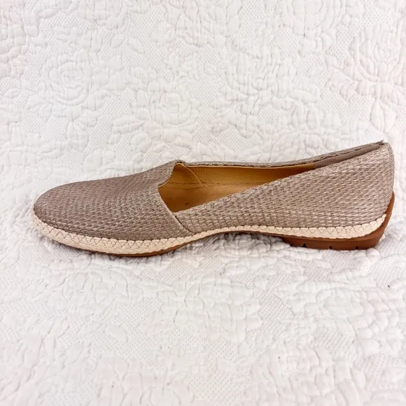 Paul Green Layla Taupe Beige Leather Espadrille Slip on  Sneakers Flats size 9