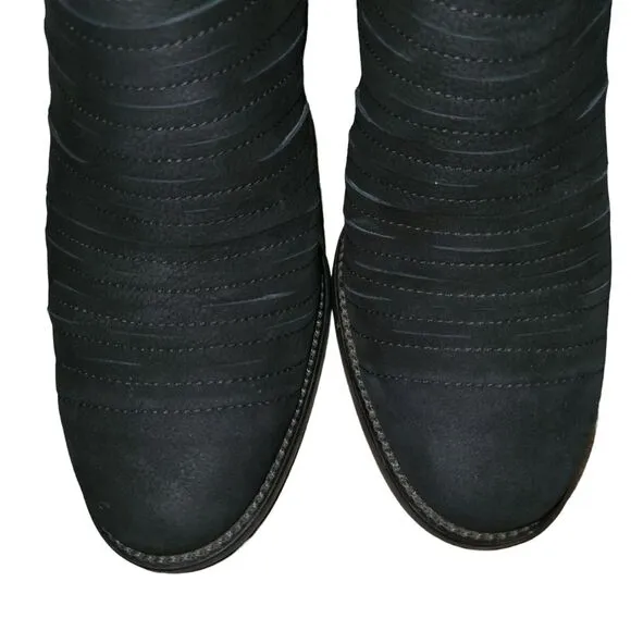 Paul Green Malibu Ankle Boots Size UK 4 US 6.5 Black Nubuck  Booties Boots