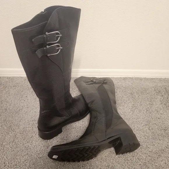 PAUL GREEN Munchen Jennings Leather Tall Riding Boots Adjustable Handmade NWOT