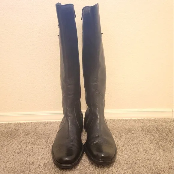 PAUL GREEN Munchen Jennings Leather Tall Riding Boots Adjustable Handmade NWOT