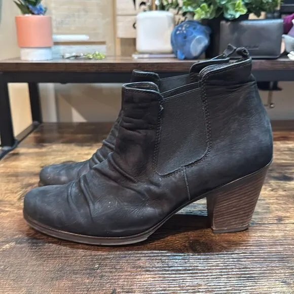 Paul Green Black Ankle Boots size 6.5