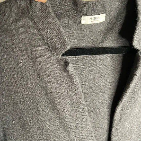 Peserico Sweater Jacket, Wool/ Silk/ Cashmere, Grey, EUC, Italian 44/ US 8