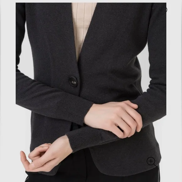 Peserico Sweater Jacket, Wool/ Silk/ Cashmere, Grey, EUC, Italian 44/ US 8