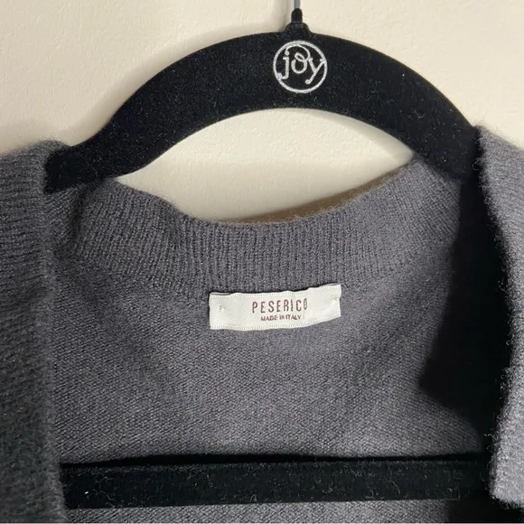 Peserico Sweater Jacket, Wool/ Silk/ Cashmere, Grey, EUC, Italian 44/ US 8
