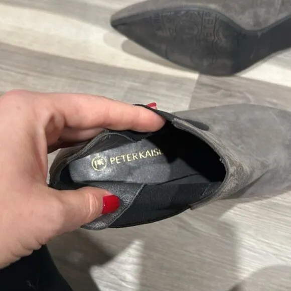 Peter Kaiser Elegant Gray Women's Ankle Boots size 7