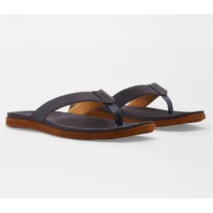 PETER MILLAR Hyperlight Slide Nubuck Leather Flip Flop Sandals Gray Mens US 11