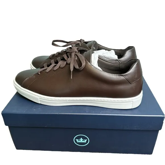 Peter Millar Vantage Lite Sneakers Chocolate Mens 9.5 Golf Casual New In Box