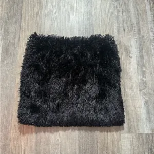 Petticoat Alley Black Faux Fur Banded Mini Skirt, Size S, 100% Polyester, Lined,