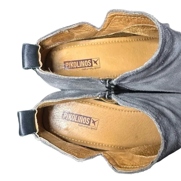 Pikolinos Shoes Womens Size 10.5 Ordino Gray Suede Ankle Boots