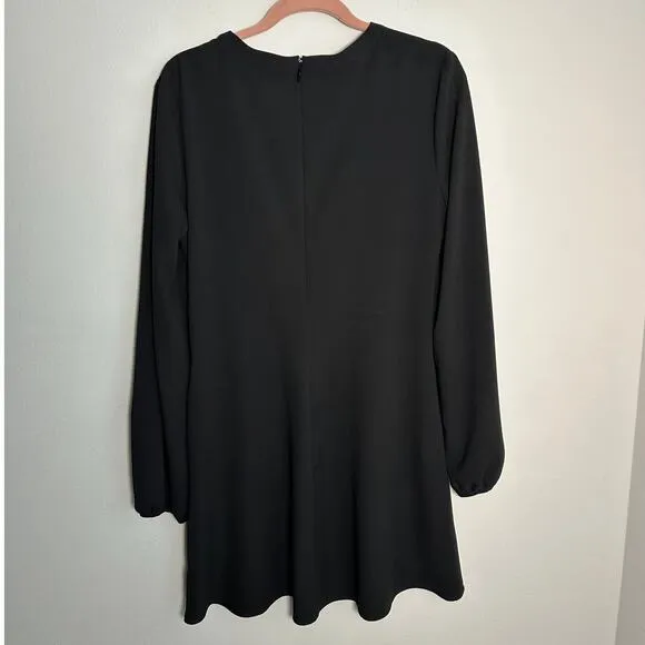Pinko Affabile Abito Lace Up Black Mini Dress Size Medium