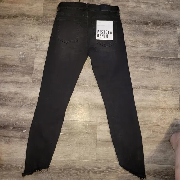 Pistola Audrey Mid‎ Rise Skinny jet set black Jeans Womens size 27