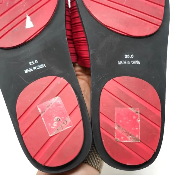 Pleats Please Issey Miyake Colorblock Pattern Slides Sandals Flat Women’s 8.5