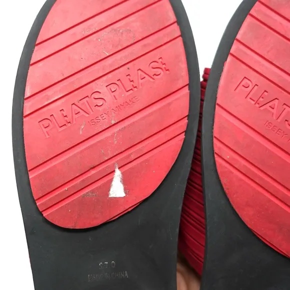 Pleats Please Issey Miyake Colorblock Pattern Slides Sandals Flat Women’s 8.5