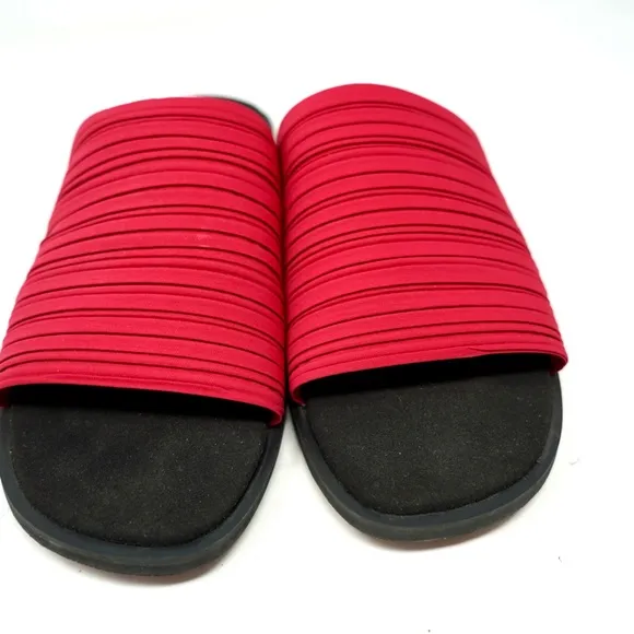Pleats Please Issey Miyake Colorblock Pattern Slides Sandals Flat Women’s 8.5