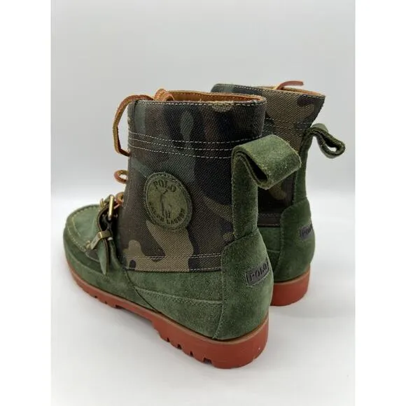 Polo Ralph Lauren Polo Country Green Ranger Camo Ankle Boots Mens Size 9.5 NEW📦
