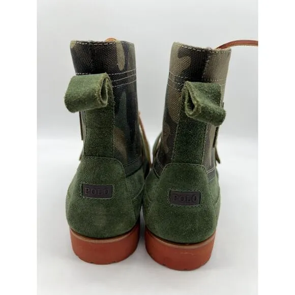 Polo Ralph Lauren Polo Country Green Ranger Camo Ankle Boots Mens Size 9.5 NEW📦