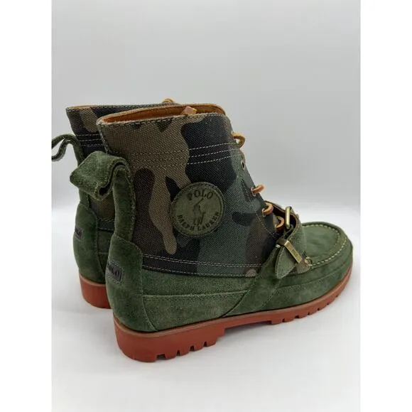 Polo Ralph Lauren Polo Country Green Ranger Camo Ankle Boots Mens Size 9.5 NEW📦