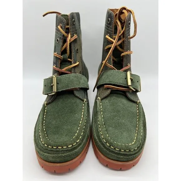 Polo Ralph Lauren Polo Country Green Ranger Camo Ankle Boots Mens Size 9.5 NEW📦