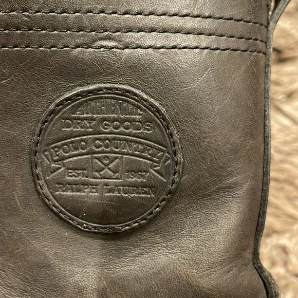 Polo Ralph Lauren Ranger Buckle Ankle Boots Mens Size 8 1/2 grey Leather LaceUp