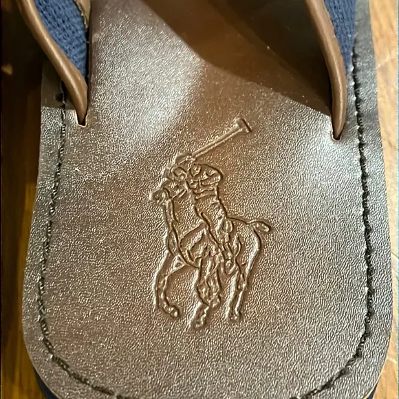 Polo Ralph Lauren Sullivan flip flops thongs sandals shoe new mens size 9 defect