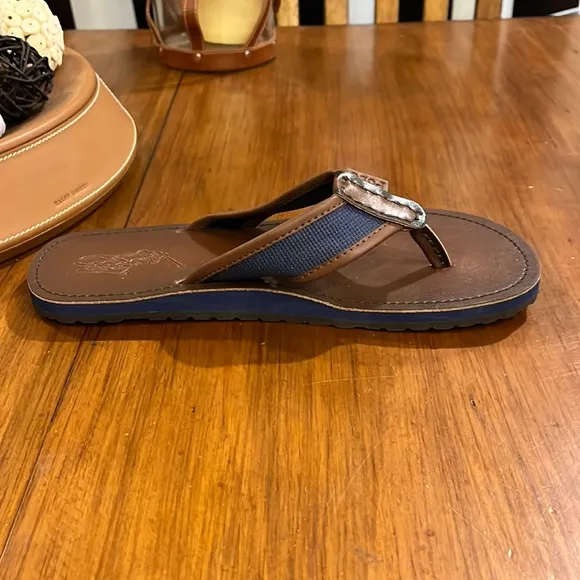 Polo Ralph Lauren Sullivan flip flops thongs sandals shoe new mens size 9 defect