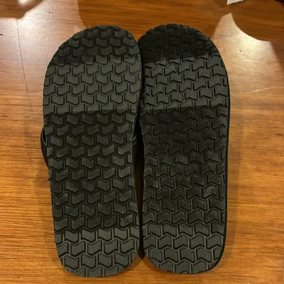 Polo Ralph Lauren Sullivan flip flops thongs sandals shoes leather black Mens 9