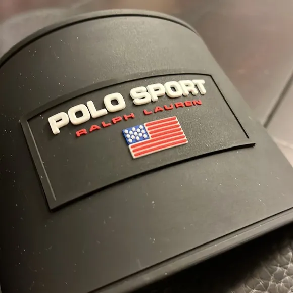 Polo Sport Ralph Lauren EVA Slides Sandals Shoes new mens black flip flops