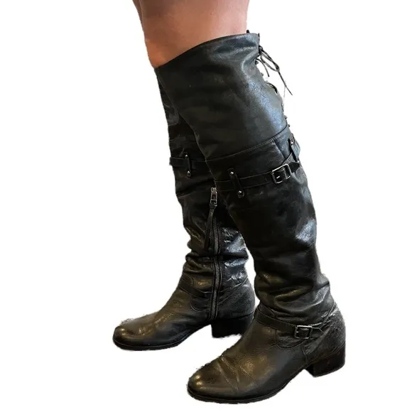 Pour La Victoire Victorella Over the Knee Leather Boots